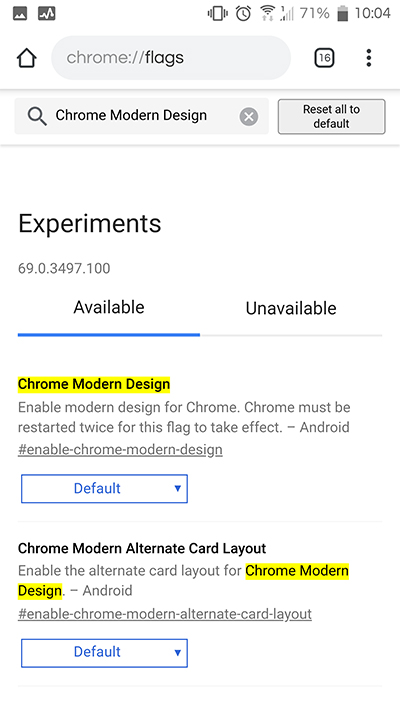 於上方搜尋區打上 Chrome Modern Design